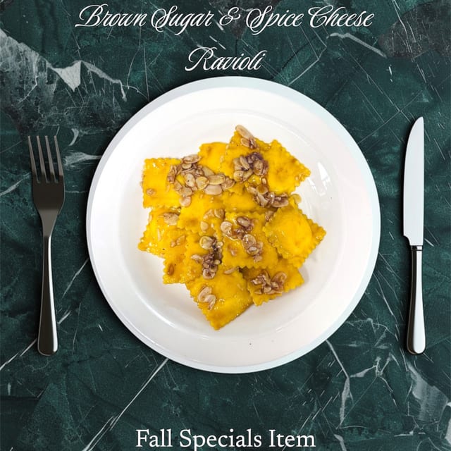 Brown Sugar & Spice Cheese Ravioli.